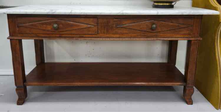 Marble Top Entry Table