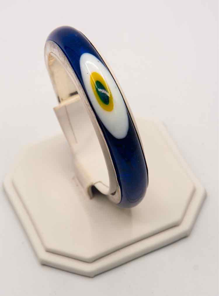 VTG.SIGNED CERCI.925 GLASS EVIL EYE 
Necklace