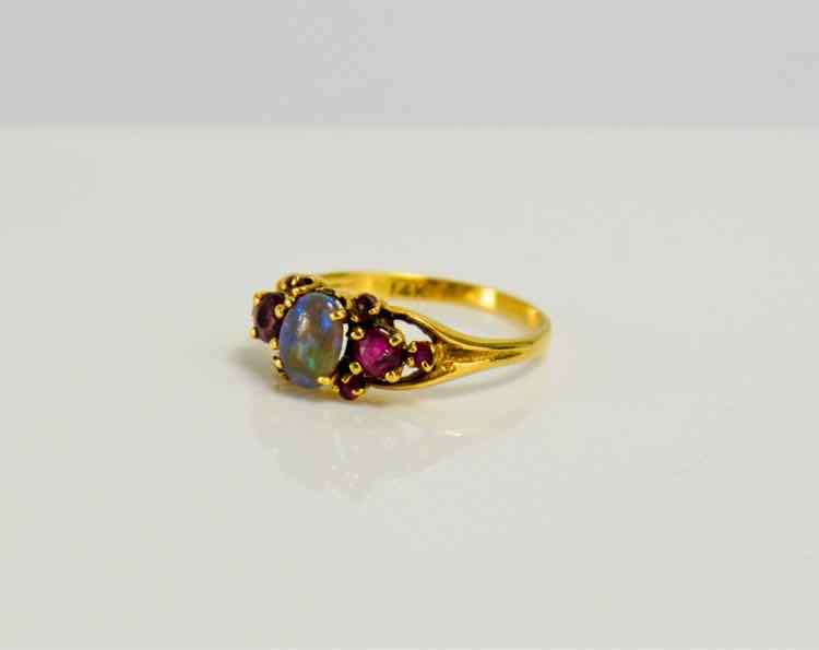 Fire Opal/Ruby Ring