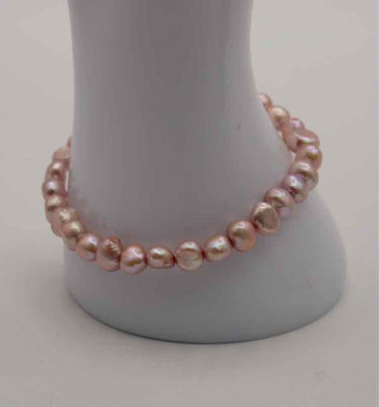 .925 Pink Pearl Bracelet