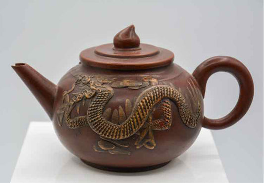 Yixing Purple Clay Dragon Teapot