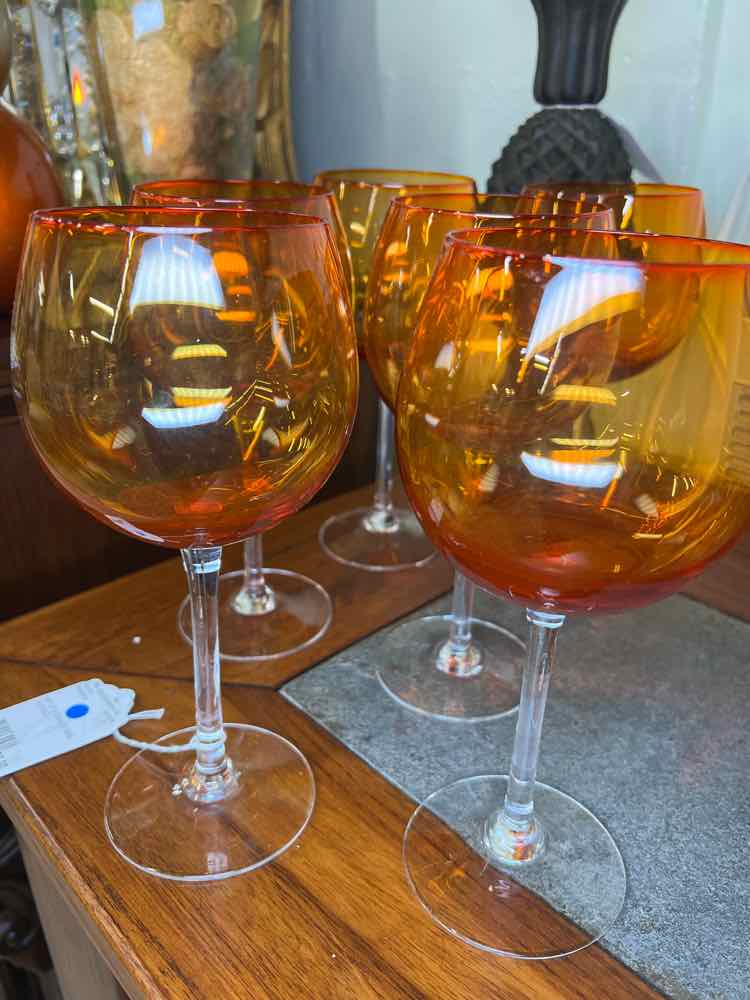 Orange Wine Glasses