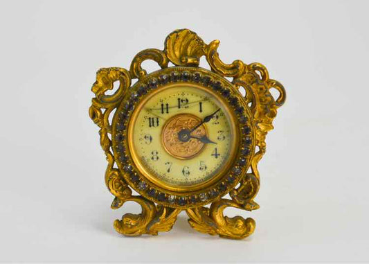 Antique Ansonia Gilt Metal Clock