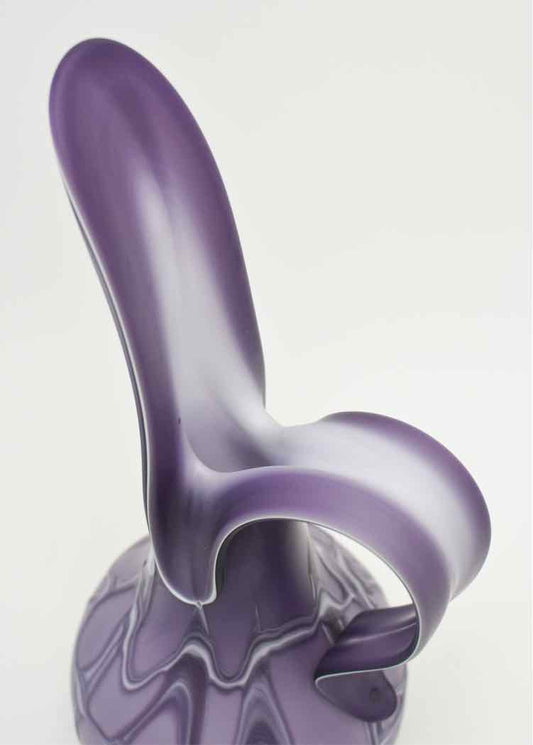 Vtg. Purple Glass Art Vase
