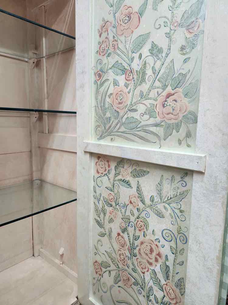 Hand Painted Floral Armoire