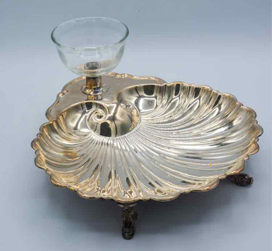 40's Countess International Silver Plated Shell Tray