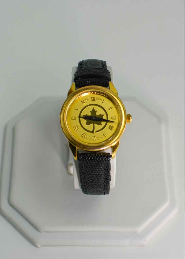 CSI Swiss Quartz 23KGP Maple Leaf Watch