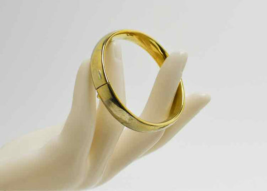 Bracelet Gold Oval Bangle