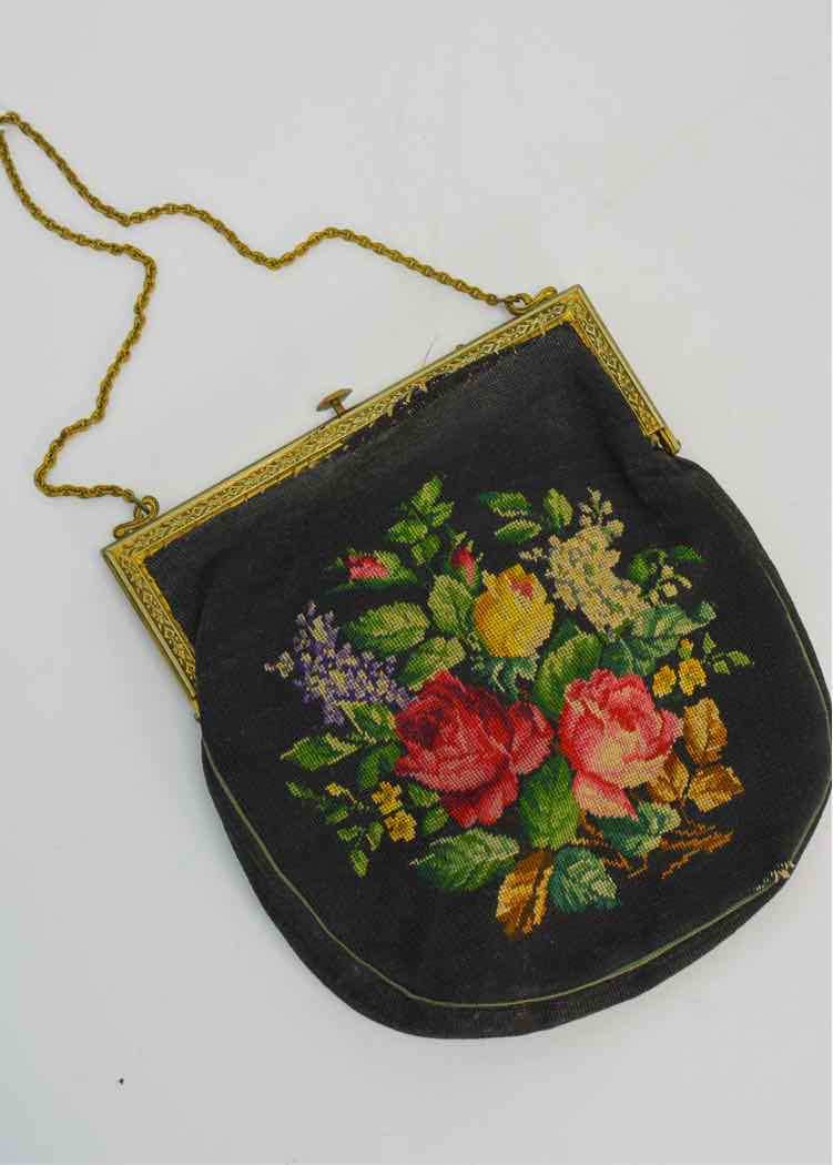 Vtg.Needlepoint Evening Purse