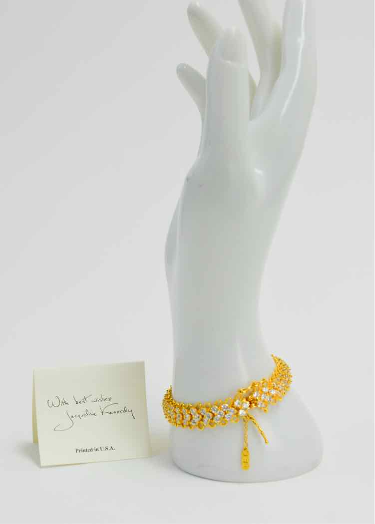 Camrose & Kross Gold Tone Crystal Tennis Bracelet