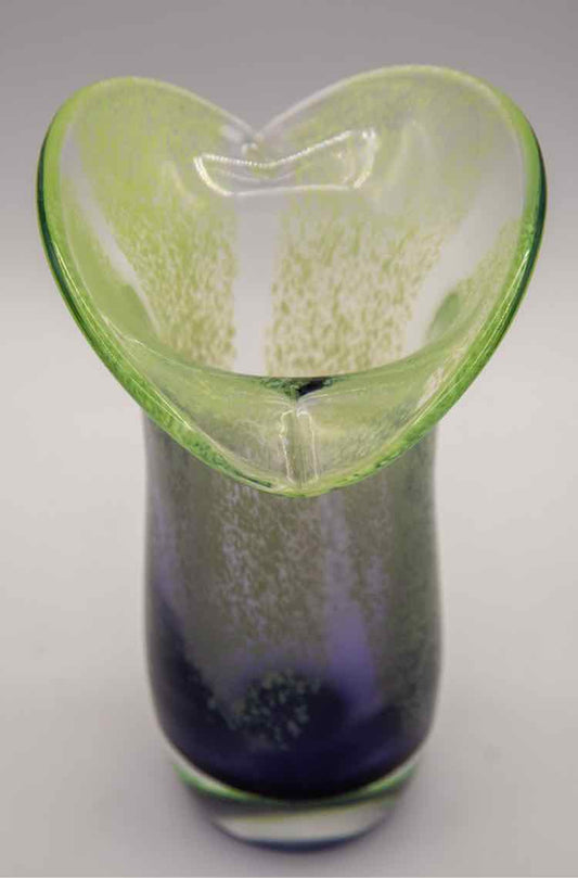 Handblown Blue/Lime Vase