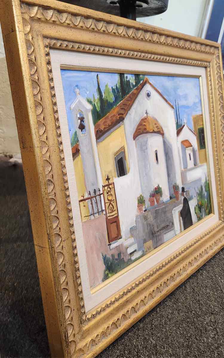 Art "Church of Hydra" Oil Painting by Anny Kosmetate