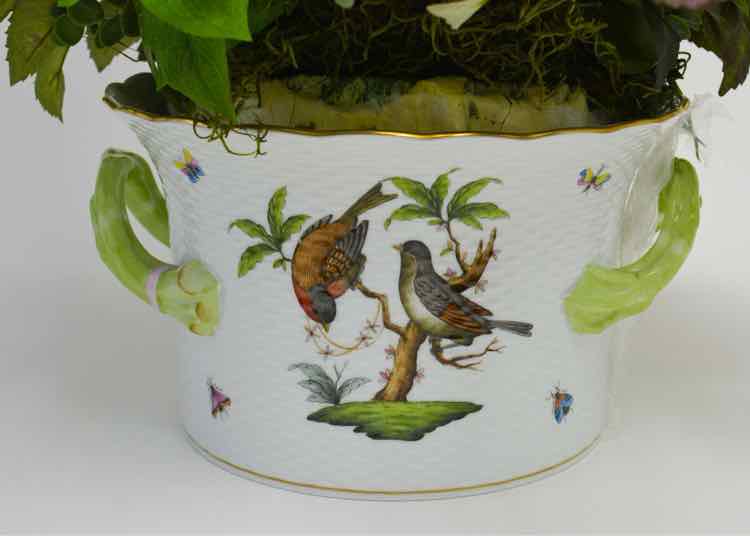 Herend Porcelain "Rothschild Bird" Cachepot
