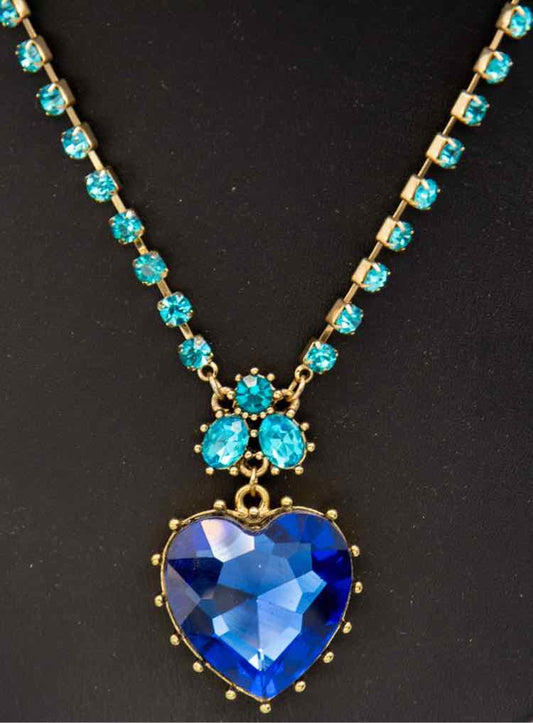 Betsey Johnson Blue Heart Necklace
