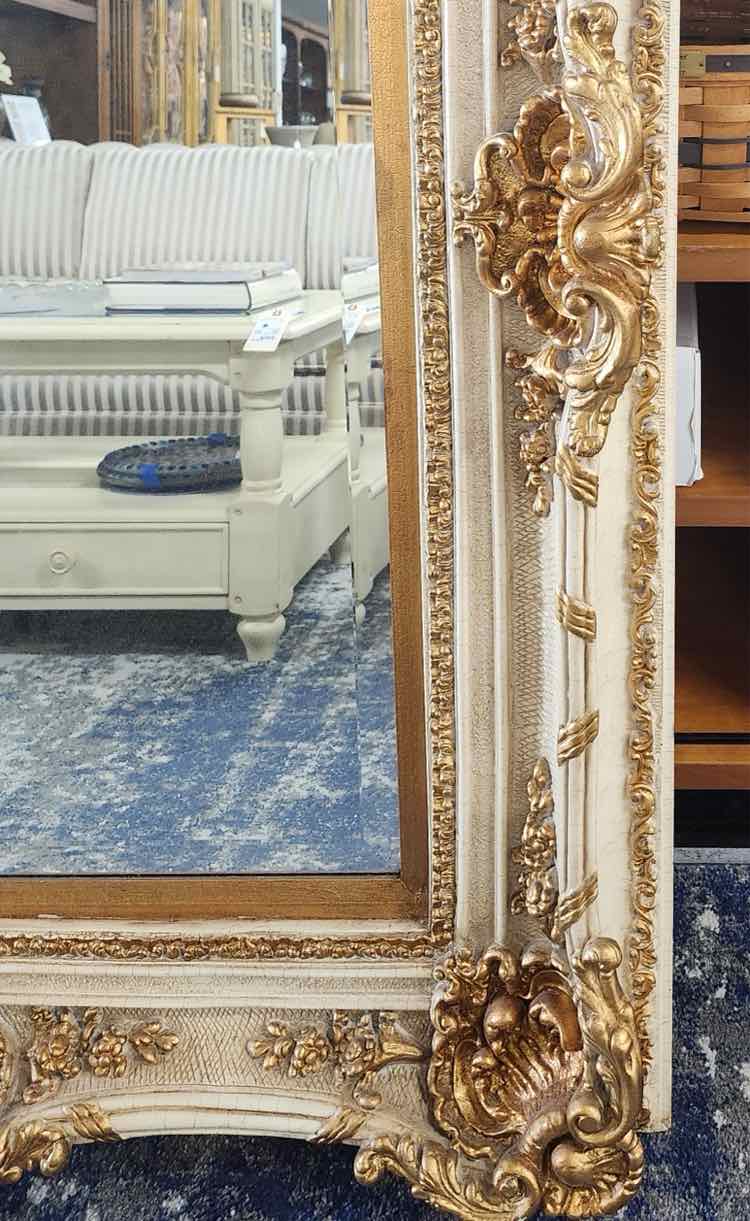 Large Gold & Beige Mirror