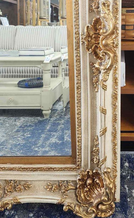 Large Gold & Beige Mirror