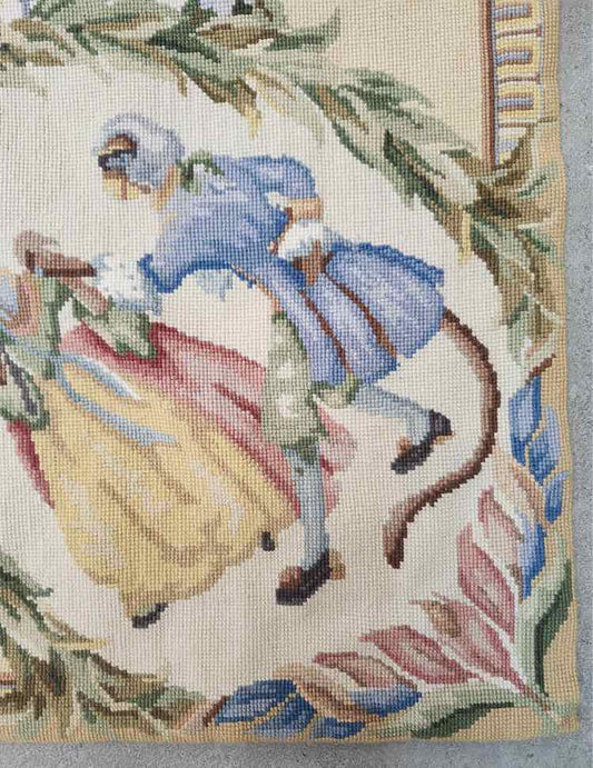 Monkey Masquerade  Hand Stitched Rug