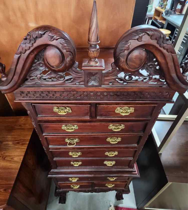 Mahogany Chippendale Lingerie Chest