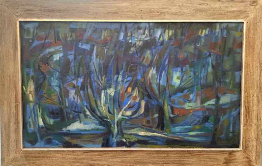 Forest at Night Oil Painting