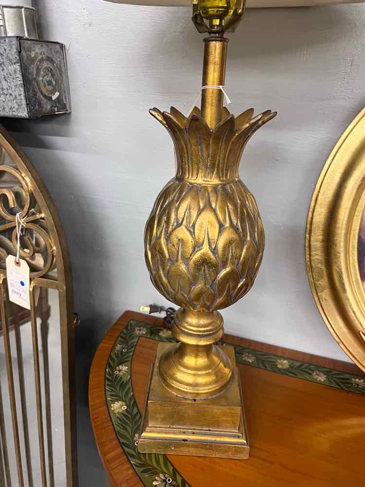 Gold Pineapple Lamp