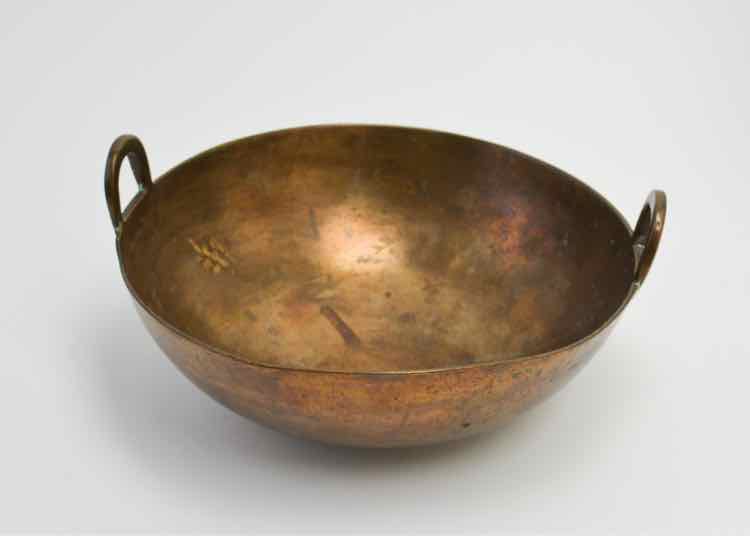 Copper Over Brass Hand Forged Kadhai Bowl