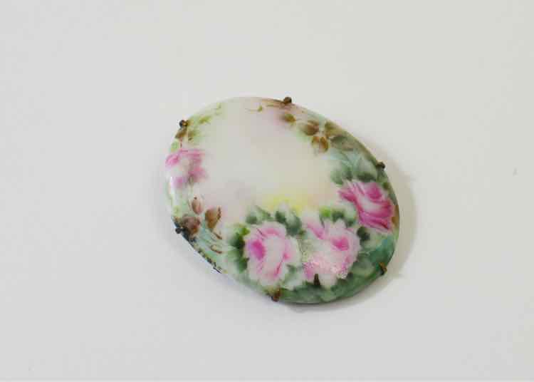 Victorian Handpainted Pin