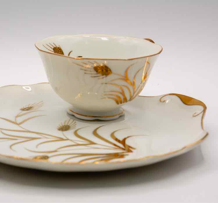 Dishware Lefton Gold Wheat Snack Set ‘As Is’