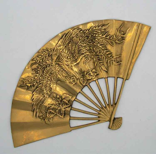 Brass Phoenix Bird Fan