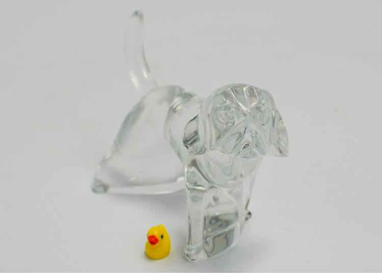 Crystal Pointer Dog Figure