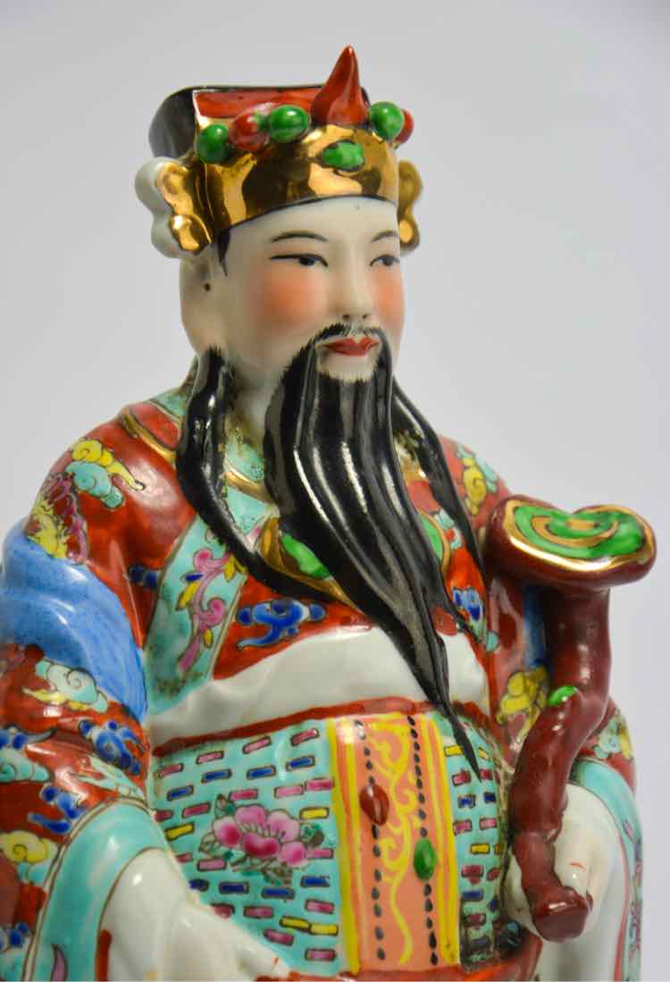 Vtg. Chinese Porcelain Fu Xing Figure