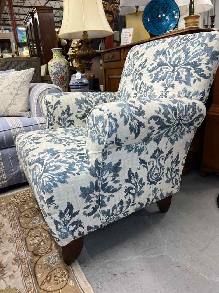 Blue Floral Chair