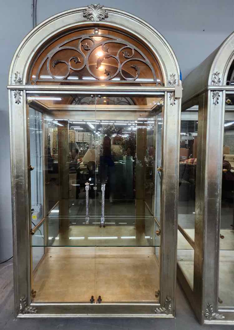 Silver Glass Curio Cabinet