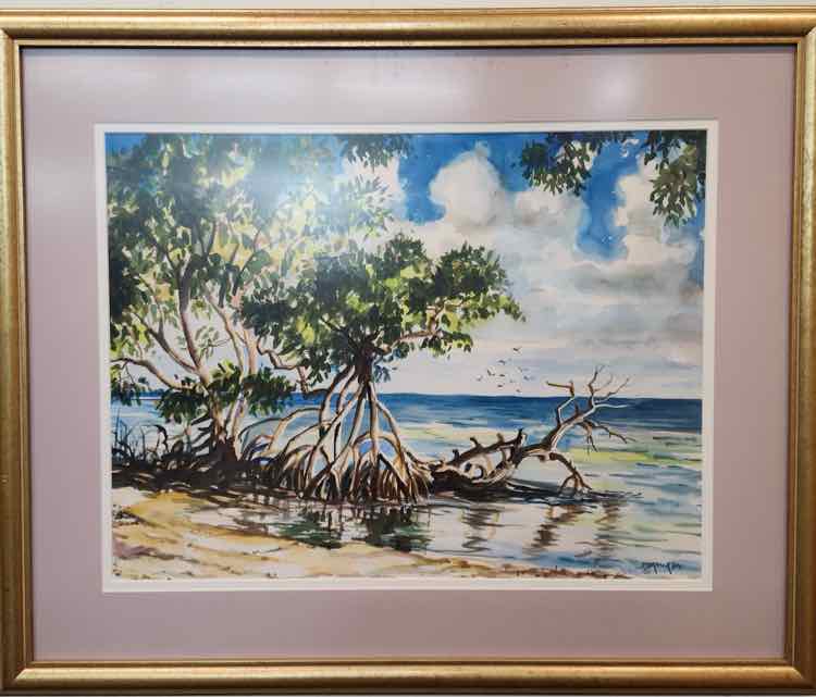 Art 'Mangroves on the Bay' Watercolor Brock