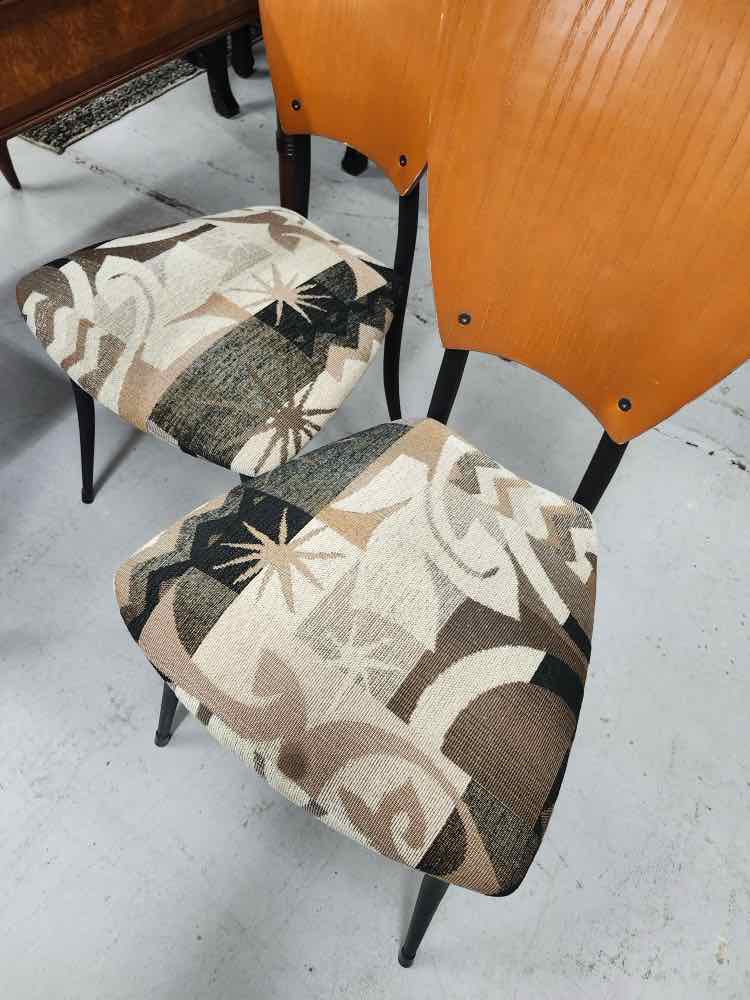 Pair of Wood Back Chairs