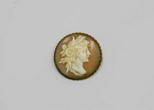 Antique Victorian Hand Carved Shell Brooch