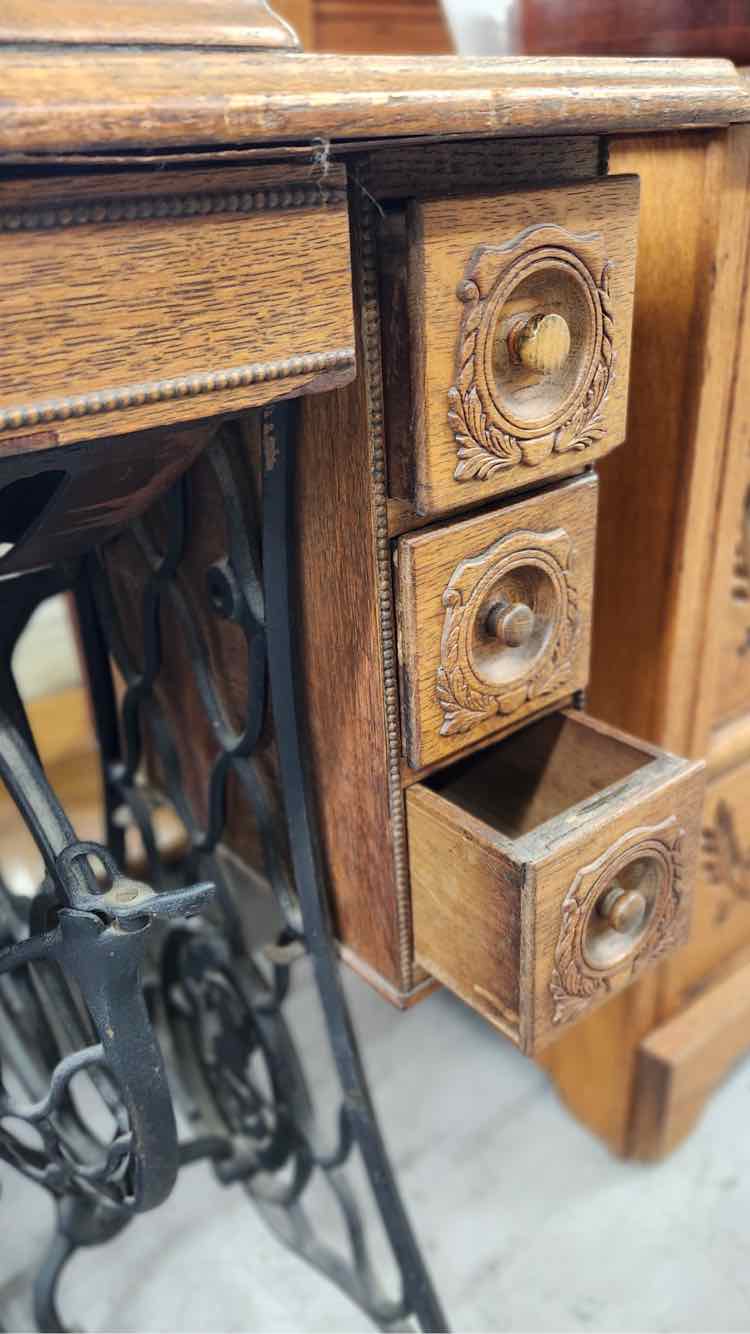 Antique Sewing Machine Table