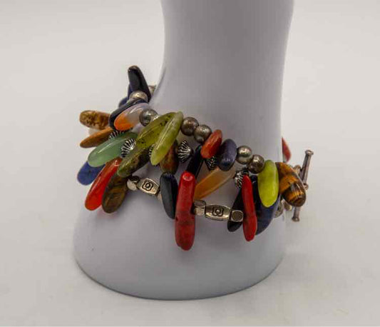 Vtg. Bracelet w/ Semi-Precious Stones