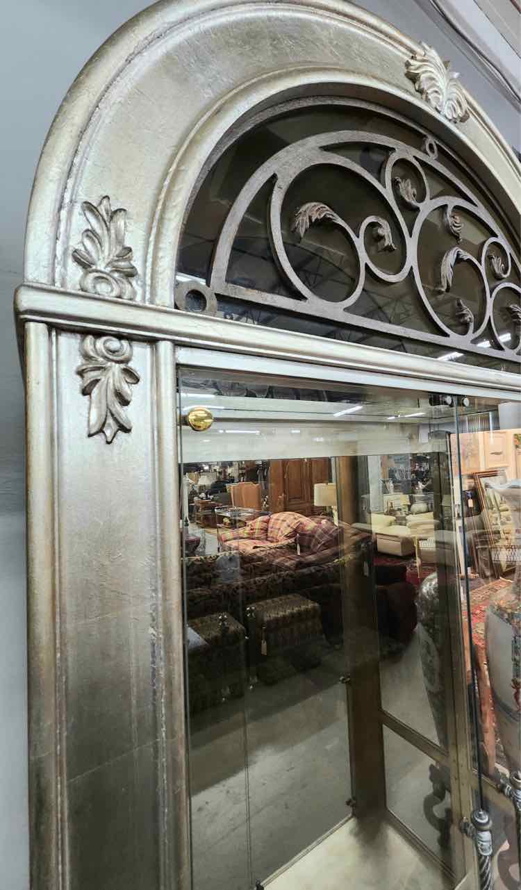 Silver Glass Curio Cabinet