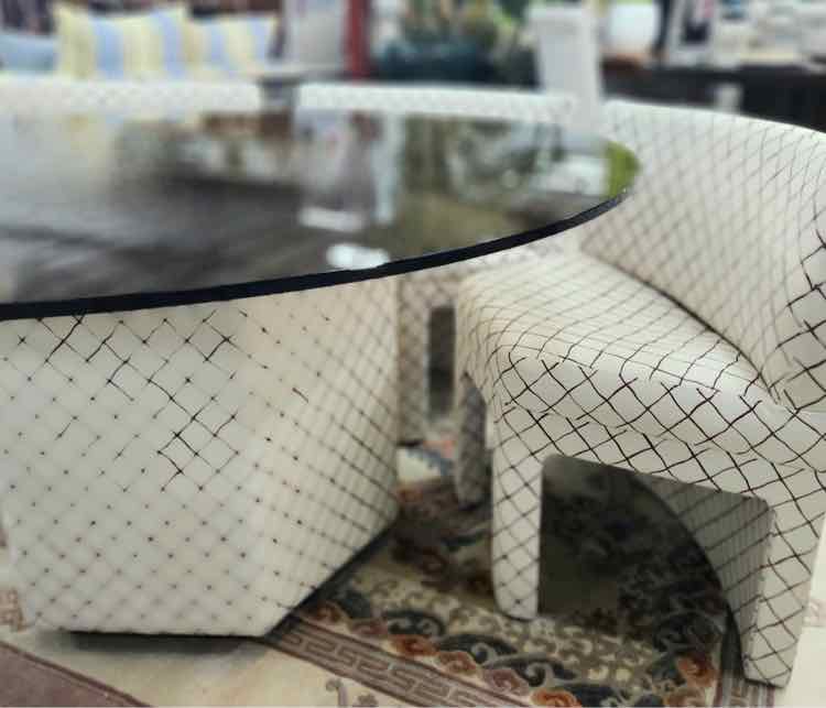 MCM Round Glass Table