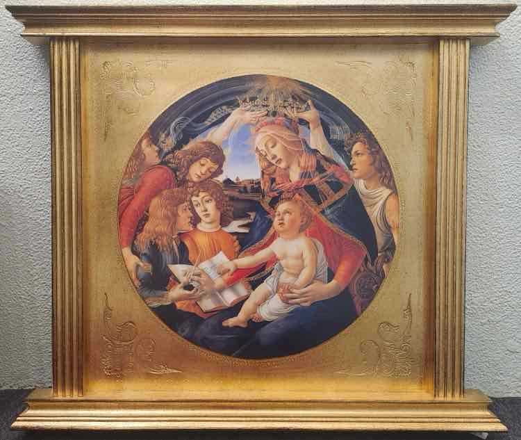 Art Print by Botticelli Gold Leaf Wood