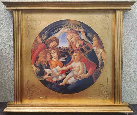 Art Print by Botticelli Gold Leaf Wood
