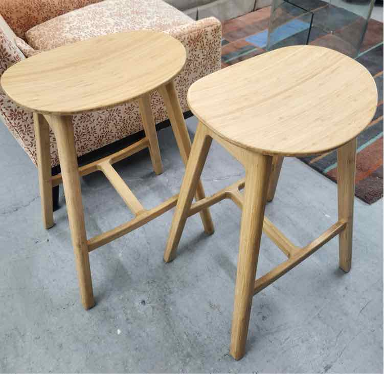 Pair of Skol Bamboo Counter Stools