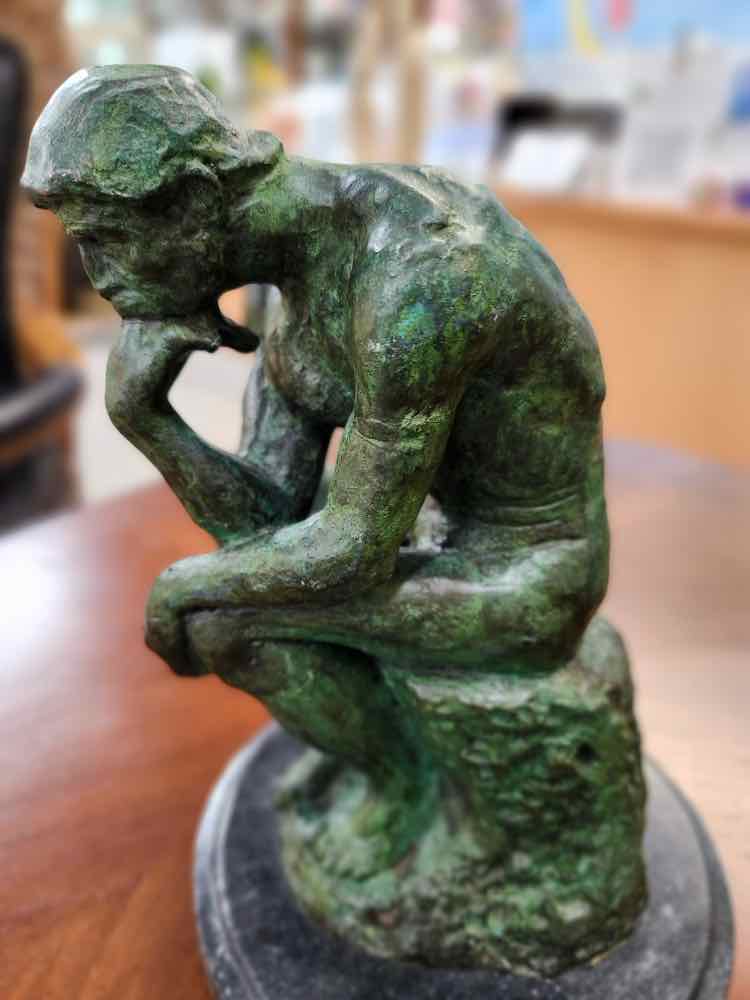 "Thinking Man" Bronze Sculpture by Auguste Rodin
