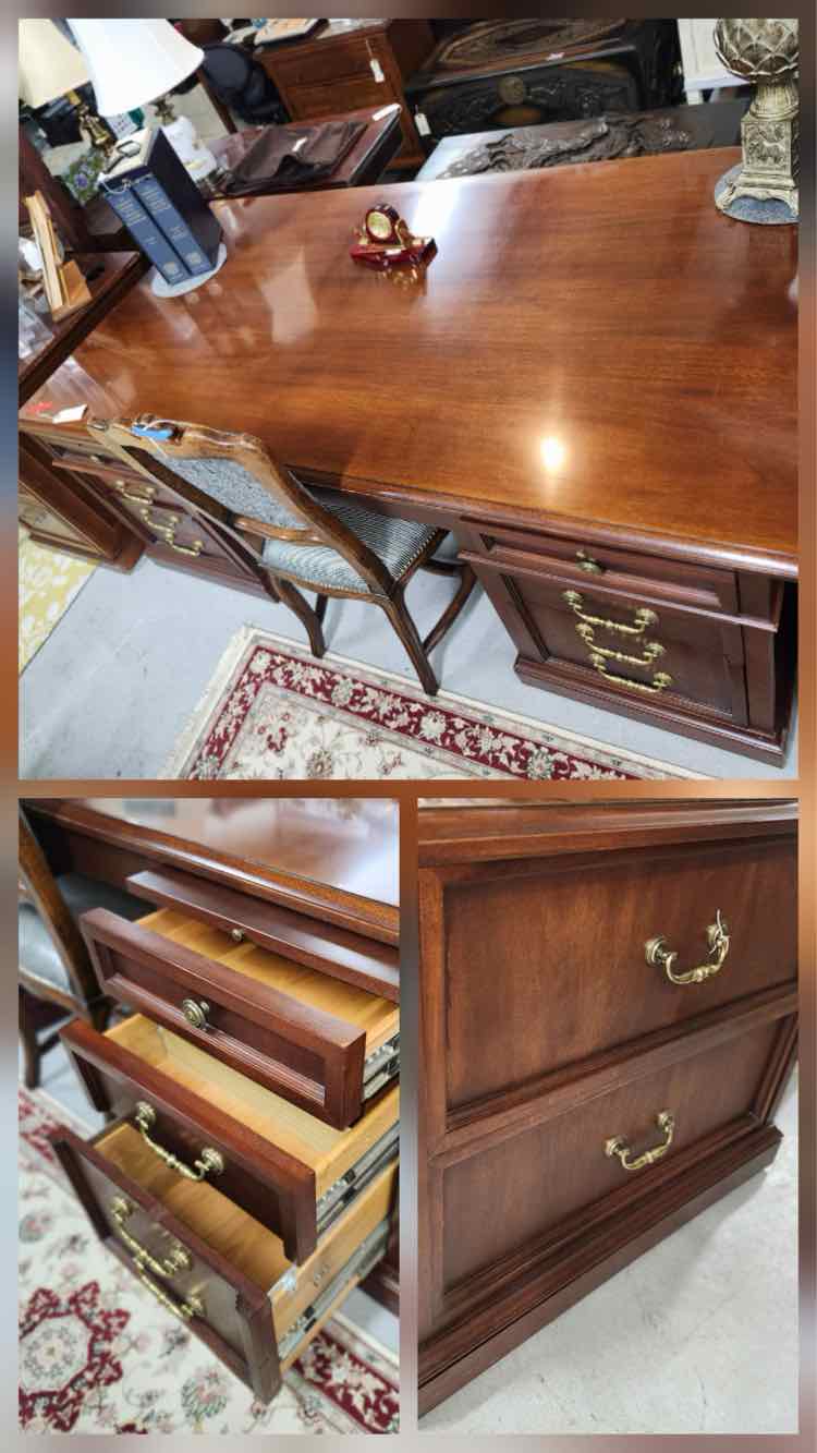 Monarch Traditional Six Drawer Desk