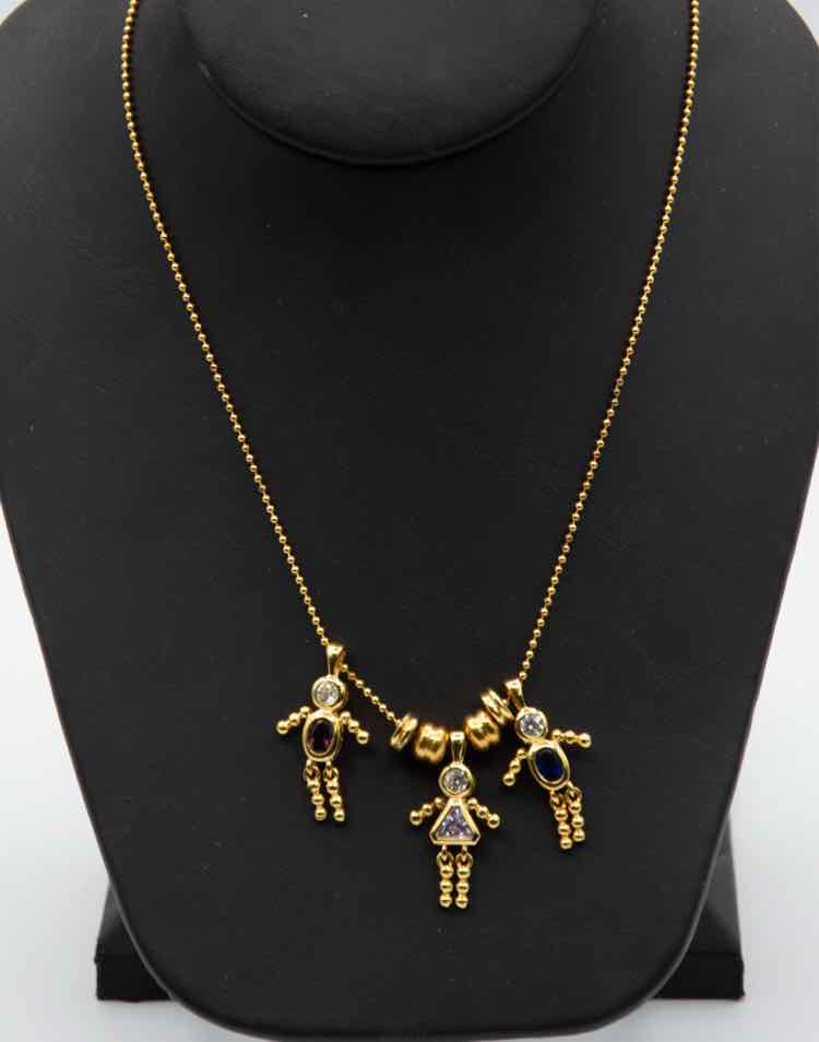 Vermeil Child Figure Necklace