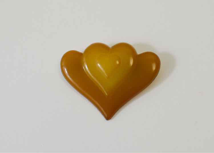 Vintage Celluloid Heart Pin