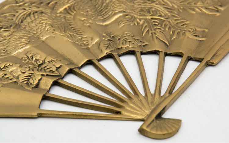 Brass Phoenix Bird Fan