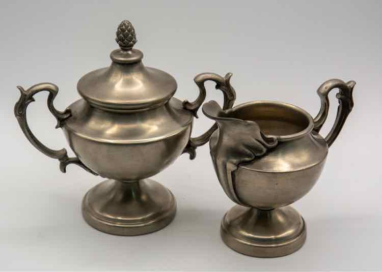 Vintage Priscilla Pewter Coffee Tea Set
