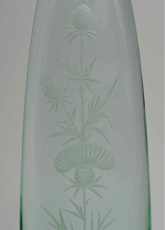 Bohemia Hand-cut Etched Thistle Obelisk