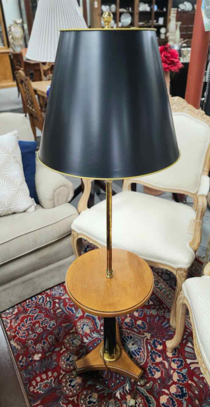 Wood Clawfoot Table Lamp